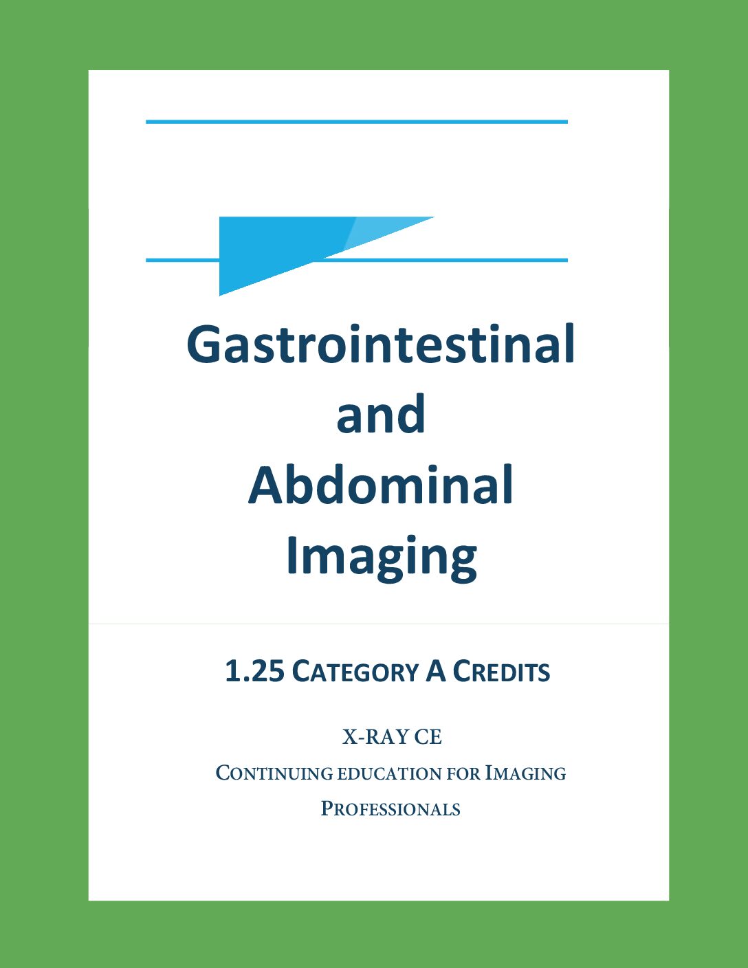 Gastrointestinal and Abdominal Imaging