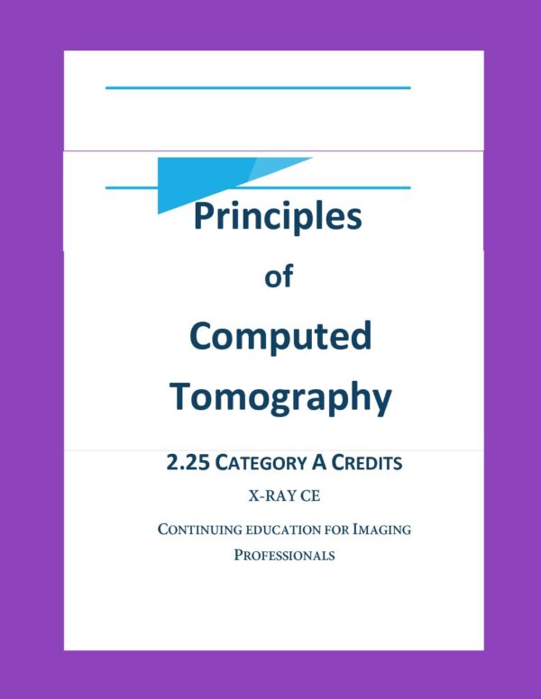 Principles of Computed Tomography